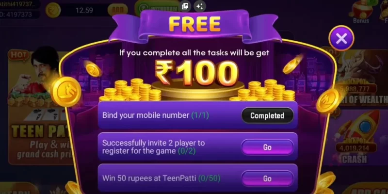 1 complete task & get free 100
