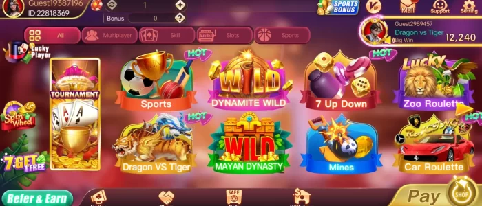 rummy ola app dashboard