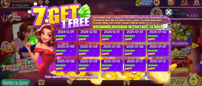 7 Get 1 Free Offer option